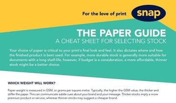 Paper stock: Your definitive cheat sheet